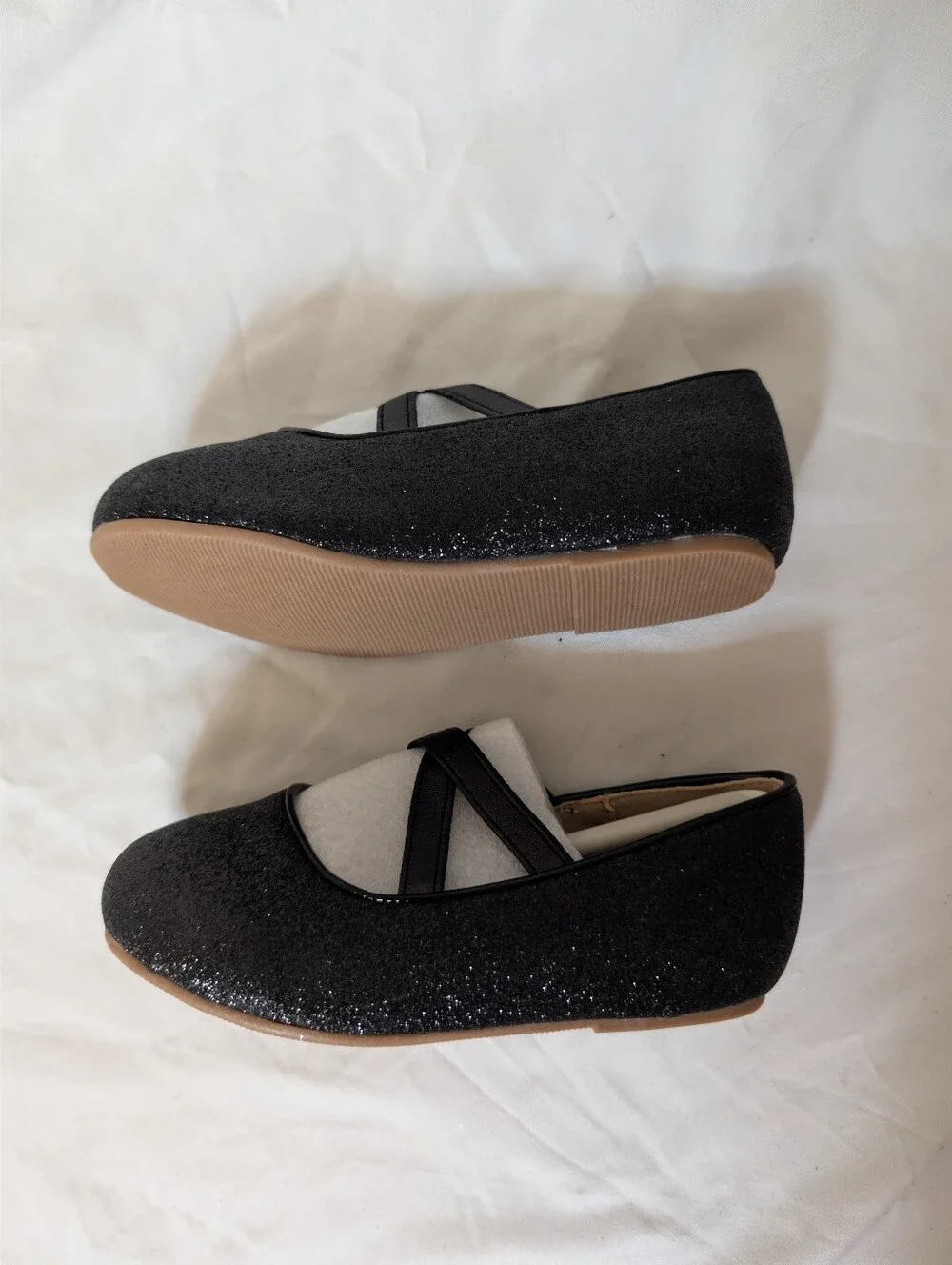 Kids Black Glitter Mary Jane Style Shoes Toddler Size 9